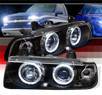 Sonar® Halo Projector Headlights (Black) - 92-98 BMW 318i E36 4dr.