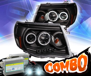HID Xenon + KS® CCFL Halo LED Projector Headlights (Black) - 05-09 Toyota Tacoma