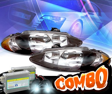 HID Xenon + KS® Crystal Headlights (Black) - 98-04 Dodge Intrepid