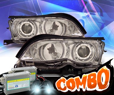 HID Xenon + KS® Halo Projector Headlights - 02-05 BMW 328i E46 4dr