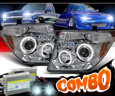 HID Xenon + SPEC-D® Halo LED Projector Headlights - 05-08 Nissan Frontier