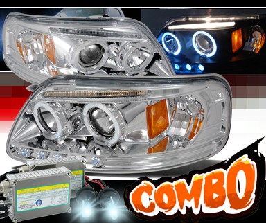 HID Xenon + SPEC-D® Halo LED Projector Headlights - 97-03 Ford F-150 F150