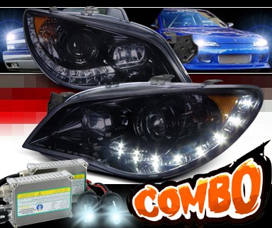 HID Xenon + SPEC-D® Halo LED Projector Headlights (Glossy Black) - 06-07 Subaru Impreza
