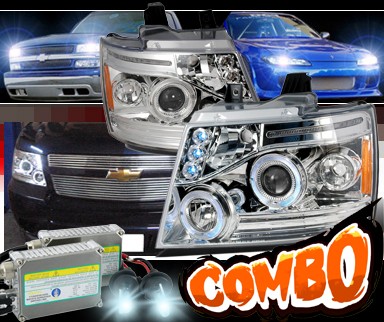 HID Xenon + SPEC-D® Halo Projector Headlights - 07-14 Chevy Avalanche
