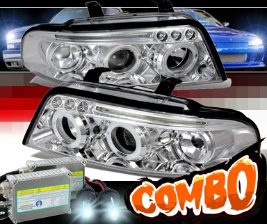 HID Xenon + SPEC-D® Halo Projector Headlights - 99-01 Audi A4 with 1 Piece Headlight
