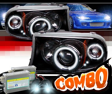 HID Xenon + Sonar® CCFL Halo Projector Headlights (Black) - 98-03 Dodge Durango