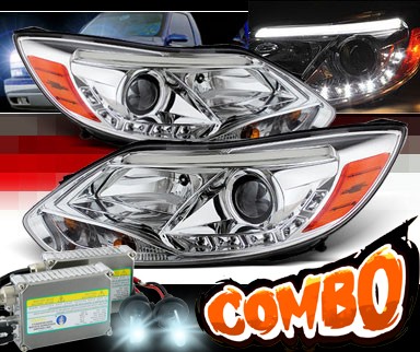 HID Xenon + Sonar® DRL LED Projector Headlights - 12-14 Ford Focus