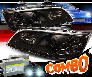 HID Xenon + Sonar® DRL LED Projector Headlights (Black) - 08-10 Pontiac G8