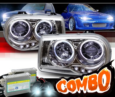 HID Xenon + Sonar® Halo Projector Headlights - 05-10 Chrysler 300C