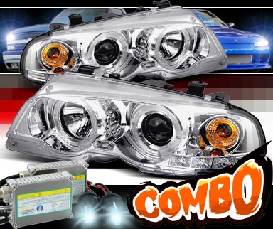 HID Xenon + Sonar® Halo Projector Headlights - 99-01 BMW 323Ci E46 2dr