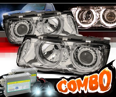 HID Xenon + Sonar® Halo Projector Headlights - 99-01 BMW 750iL E38