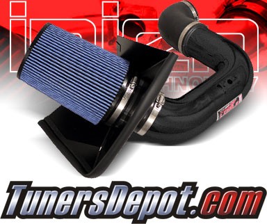 Injen® Power-Flow Cold Air Intake (Wrinkle Black) - 03-07 Dodge Ram Pickup Cummins 5.9L L6 (w/ Heat Shield)