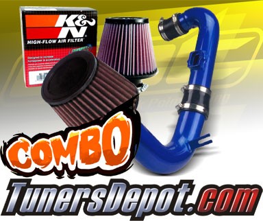 K&N® Air Filter + CPT® Cold Air Intake System (Blue) - 11-15 Chevy Cruze Turbo 1.4L 4cyl (exc. models with secondary air pump)