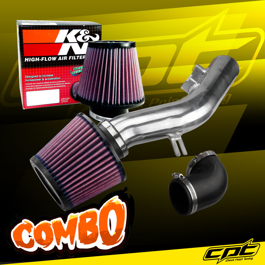 K&N® Air Filter + CPT® Cold Air Intake System (Polish) - 08-12 Chevy Malibu 2.4L 4cyl (Without Air Pump)