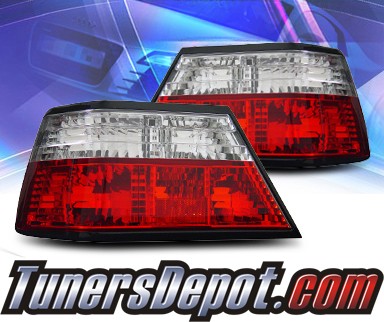KS® Euro Tail Lights (Red/Clear) - 86-95 Mercedes Benz 300D W124