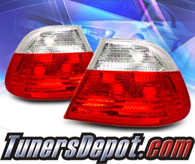 KS® Euro Tail Lights (Red/Clear) - 99-01 BMW 323Ci E46 2dr. exc. Convertible (Outer Pieces Only)