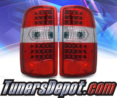 KS® LED Tail Lights (Red/Clear) - 00-06 Chevy Tahoe (w/o Barn Doors)