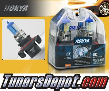 NOKYA® Cosmic White Headlight Bulbs - 05-08 Ford F-350 F350 Superduty, w/ Replaceable Halogen Bulbs (H13/9008)