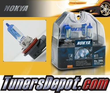 NOKYA® Cosmic White Headlight Bulbs (Low Beam) - 05-08 Cadillac STS w/ Replaceable Halogen Bulbs (H11)