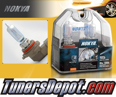 NOKYA® Cosmic White Headlight Bulbs (Low Beam) - 1992 Plymouth Colt Hatchback, Non Canada model (9006/HB4)