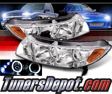 SPEC-D® Halo LED Projector Headlights - 06-11 Honda Civic 2dr