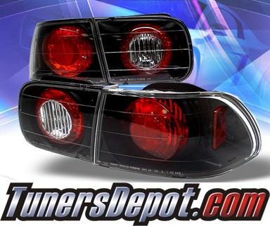 Sonar® Altezza Tail Lights (Black) - 92-95 Honda Civic 2/4dr.