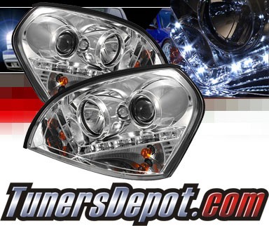 Sonar® DRL LED Projector Headlights - 04-09 Hyundai Tucson