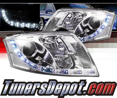 Sonar® DRL LED Projector Headlights - 99-07 Audi TT