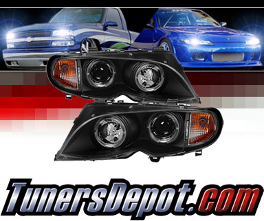 Sonar® Halo Projector Headlights (Black) - 02-05 BMW 330xit Wagon E46