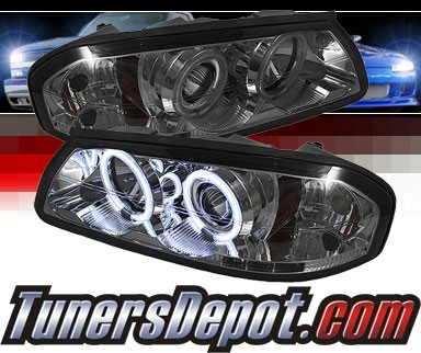 Sonar® LED CCFL Halo Projector Headlights (Smoke) - 00-05 Chevy Impala