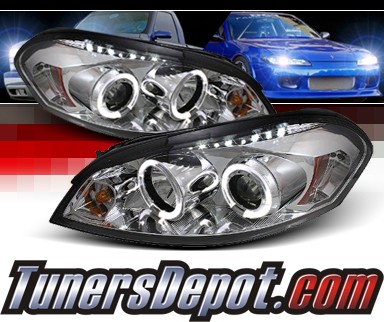 Sonar® LED Halo Projector Headlights (Chrome) - 06-13 Chevy Impala
