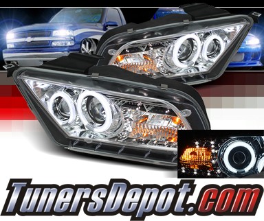 Sonar® LED Halo Projector Headlights (Chrome) - 10-12 Ford Mustang (w/o Stock HID)