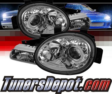 Sonar® LED Halo Projector Headlights (Chrome) - 95-99 Dodge Neon