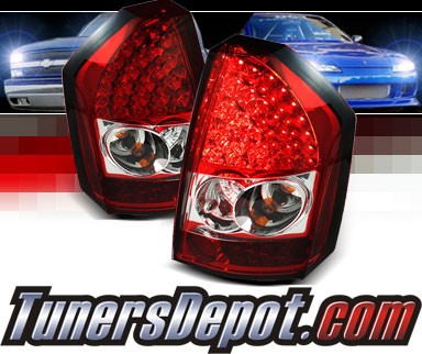 Sonar® LED Tail Lights (Red/Clear) - 08-10 Chrysler 300C