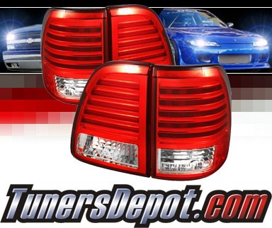 Sonar® LED Tail Lights (Red/Clear) - 98-05 Toyota Land Cruiser