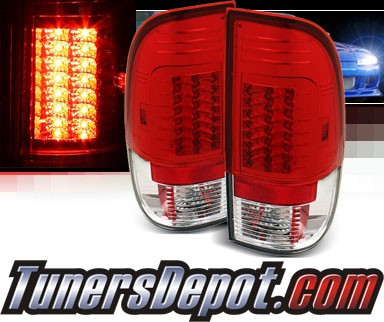 Sonar® LED Tail Lights (Red/Clear) - 99-07 Ford F-350 F350 (Gen 2)