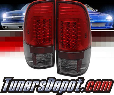 Sonar® LED Tail Lights (Red/Smoke) - 99-07 Ford F-250 F250 (Gen 2)