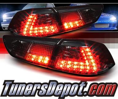 Sonar® LED Tail Lights (Smoke) - 08-12 Mitsubishi Lancer 4dr (Exc. Wagon)