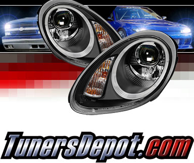 Sonar® Light Bar DRL Projector Headlights (Black) - 05-08 Porsche Cayman