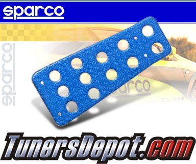 Auto Racing Blue Sport Pedals on Sparco   Dead Pedal   Tapered  Blue