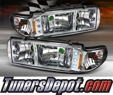 TD® 1 pc LED Crystal Headlights - 91-96 Chevy Impala