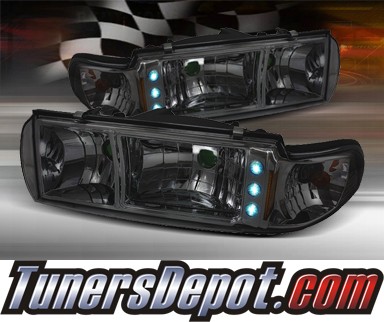 TD® 1 pc LED Crystal Headlights (Smoke) - 91-96 Chevy Caprice
