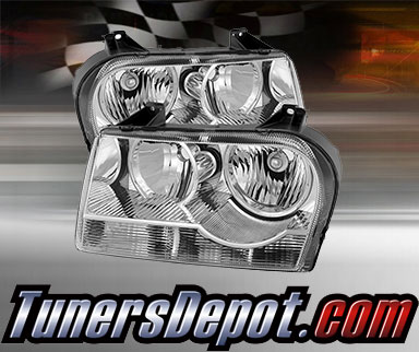 TD® Crystal Headlights (Chrome) - 05-08 Crysler 300 (with Halogen Non-Projection Style)