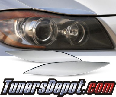 TD® Headlight Eye Lid Headlight Covers (Chrome) - 06-08 BMW 323i 4dr E90 (Eyelids/Eyebrows)