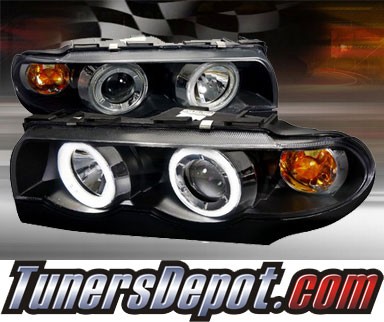 TD® LED Halo Projector Headlights (Black) - 95-01 BMW 750iL E38 7 series