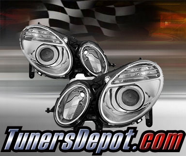 TD® Projector Headlights (Chrome) - 03-09 Mercedes Benz E350 4dr/Wagon W211 (w/ HID Only)