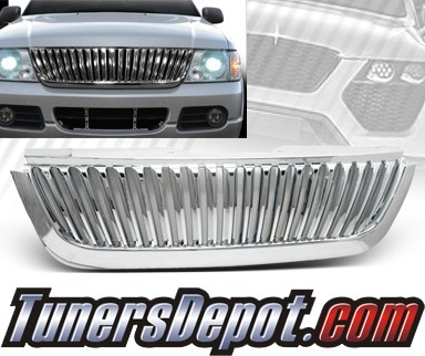 TD® Vertical Front Grill Grille (Chrome) - 02-05 Ford Explorer