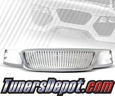 TD® Vertical Front Grill Grille (Chrome) - 99-02 Ford Expedition