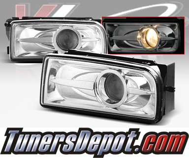 WINJET® Halo Projector Fog Light Kit (Smoke) - 92-99 BMW 323i E36 3 Series (OEM Replacement Only)