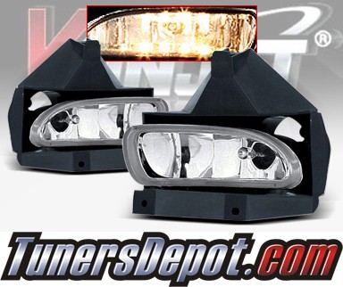 WINJET® OEM Style Fog Light Kit (Smoke) - 99-04 Ford Mustang (OEM Replacement Only)